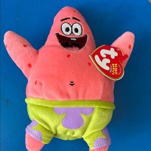 Ty beanie babies Patrick star 2004 sponge bob series NWT